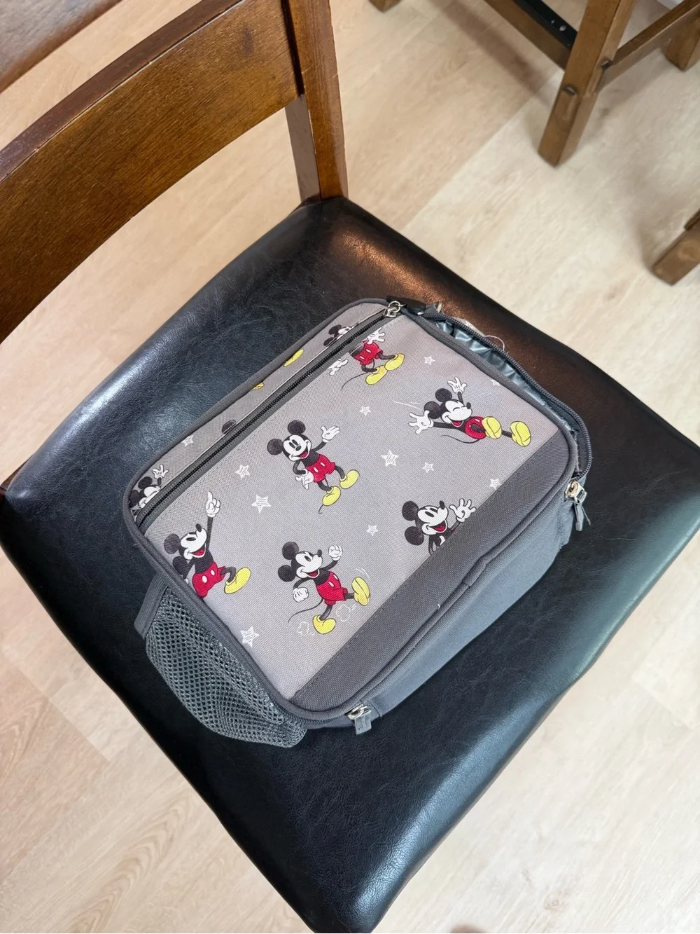 Pottery Barn Kids Mickey Mouse Print Gray Backpack - Official Character Design